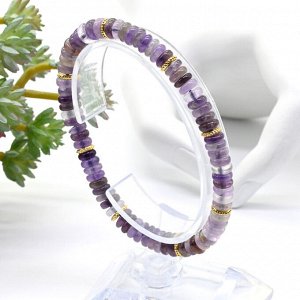 Браслет из аметиста диски 6*2мм, 16см