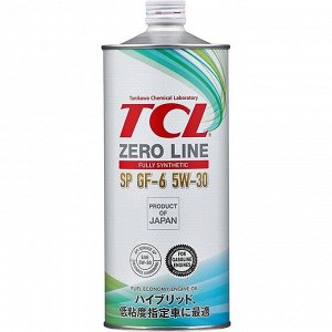 Масло моторное TCL Zero Line 5w30, синтетическое, API SP, ILSAC GF-6A, для бензинового двигателя, 1л, арт. Z0010530SP