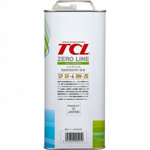 Масло моторное TCL Zero Line 0w20, синтетическое, API SP, ILSAC GF-6A, для бензинового двигателя, 4л, арт. Z0040020SP