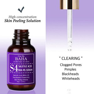 Кислотная сыворотка для проблемной кожи Cos De Baha Salicylic Acid 4% BHA Serum, 30мл