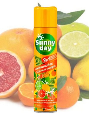 Освежитель воздуха SUNNY DAY 300мл Антитабак Сочный цитрус без ТУ