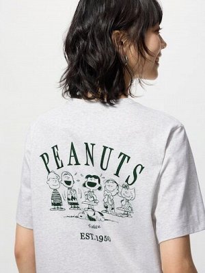 UNIQLO UT - футболка Peanuts в винтажном стиле - 03 GRAY