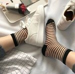 Носки женские стеклянные в полоску