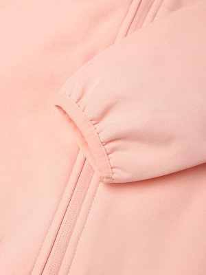 Ветровка демисезонная для девочек MINAKU из Softshell на флисе, непромокаемая, персиковая.