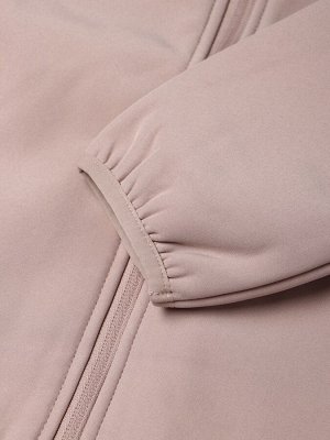 Ветровка демисезонная для девочек MINAKU из Softshell на флисе, непромокаемая, каштан.