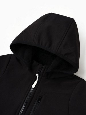 Комбинезон демисезонный для мальчиков MINAKU из Softshell на флисе, непромокаемый, чёрный.