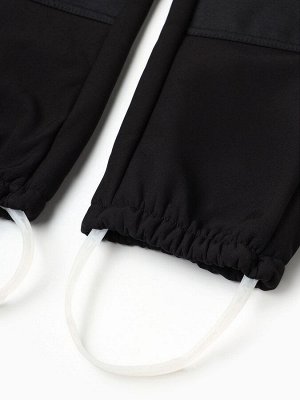 Комбинезон демисезонный для мальчиков MINAKU из Softshell на флисе, непромокаемый, чёрный.