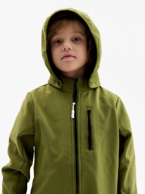 Комбинезон демисезонный для мальчиков MINAKU из Softshell на флисе, непромокаемый, оливковый.