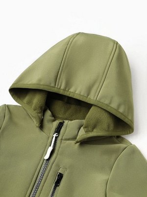 Комбинезон демисезонный для мальчиков MINAKU из Softshell на флисе, непромокаемый, оливковый.
