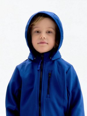 Комбинезон демисезонный для мальчиков MINAKU из Softshell на флисе, непромокаемый, тёмно-синий.