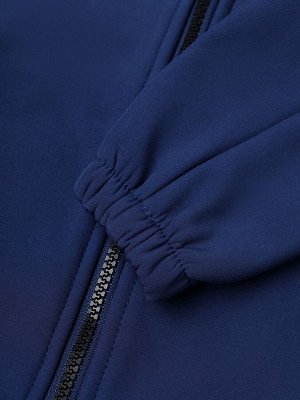Комбинезон демисезонный для мальчиков MINAKU из Softshell на флисе, непромокаемый, тёмно-синий.
