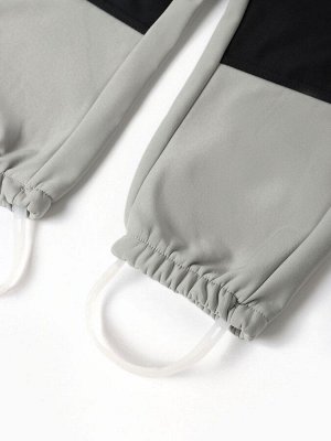 Комбинезон демисезонный для мальчиков MINAKU из Softshell на флисе, непромокаемый, серый.