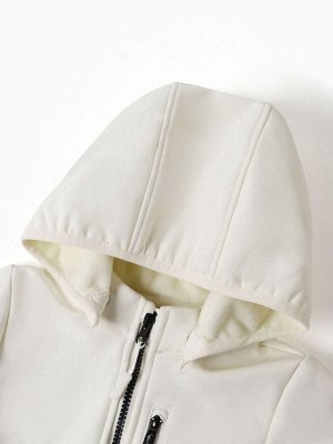 Комбинезон демисезонный для девочек MINAKU из Softshell на флисе, непромокаемый, светло-серый.