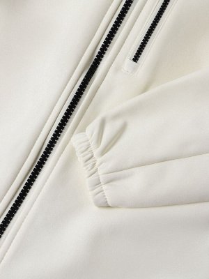 Комбинезон демисезонный для девочек MINAKU из Softshell на флисе, непромокаемый, светло-серый.