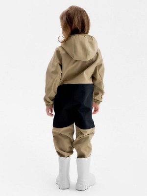 Комбинезон демисезонный для девочек MINAKU из Softshell на флисе, непромокаемый, хаки.