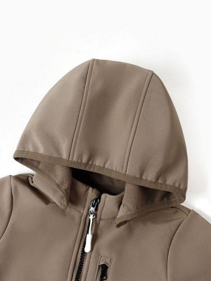 Комбинезон демисезонный для девочек MINAKU из Softshell на флисе, непромокаемый, хаки.