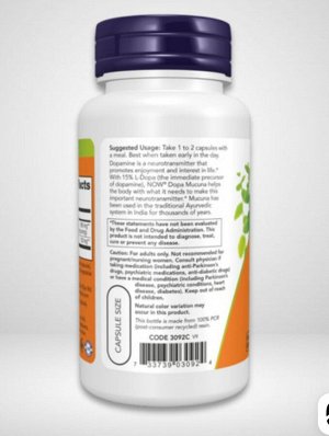 Dopa Mucuna, 90 капсул. Новый