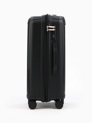 Чемодан на колёсах Bagvoyage средний 73 л (М), на молнии, с увеличением, кодовый замок, 4 колеса, чёрный
