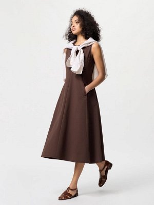 UNIQLO - ультраэластичное платье без рукавов - 37 BROWN