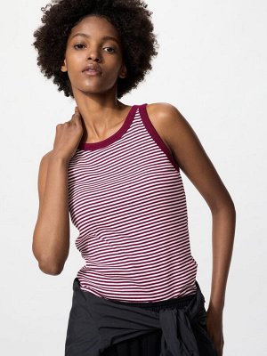 UNIQLO Rib Bra Top American Sleeve – бра-топ из рибаны с американской проймой - 18 WINE