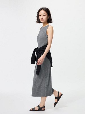 UNIQLO Washable Knit Bra Dress – трикотажное платье-комбинация с бра - 08 DARKGRAY