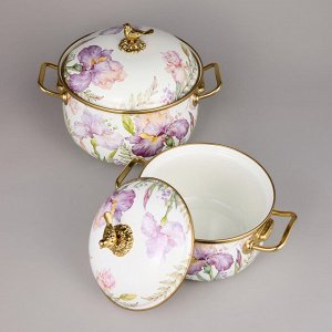 Набор эмалированных кастрюль "Iris" 4 пр. (2,1 л и 3,8 л), 1 шт.