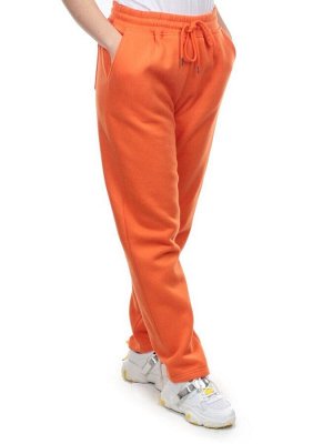M055 ORANGE Брюки спортивные женские на флисе (100% хлопок) 7986