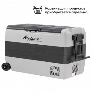 Автохолодильник компрессорный Alpicool ET60 [двухкамерный, складная ручка и колеса, 60л, 12V/24V/220V]