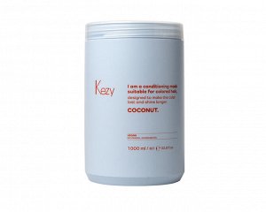 Kezy I am COCONUT Кондиционирующая маска с экстрактом кокоса для окрашенных волос, 1000 мл.