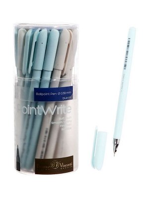 Ручка шариковая BrunoVisconti PointWrite Milky, 0.38мм, стерж/син МИКС