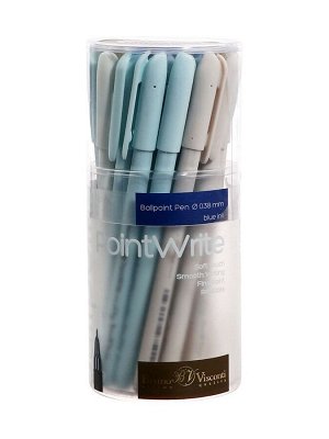 Ручка шариковая BrunoVisconti PointWrite Milky, 0.38мм, стерж/син МИКС