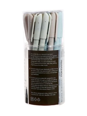 Ручка шариковая BrunoVisconti PointWrite Milky, 0.38мм, стерж/син МИКС