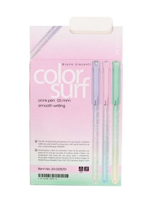 Ручка шариковая BrunoVisconti ColorSurf.Zefir, 0.5мм, стерж/син МИКС