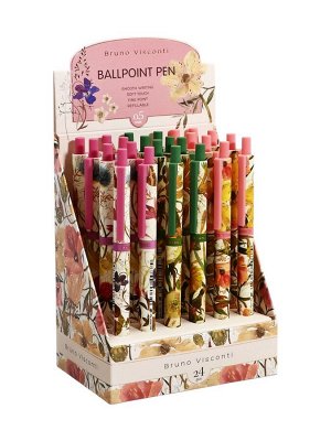 Ручка шариковая BrunoVisconti ArtClick.Flora.Bloom flowers, 0.5мм, стерж/син МИКС