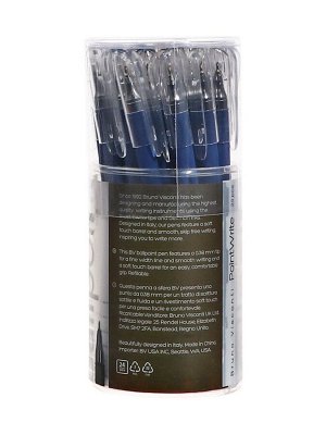 Ручка шариковая BrunoVisconti PointWrite NAVY, 0.38мм, стерж/син