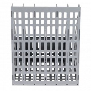 Лоток для бумаг сборный, вертикальный, 5 отделений, серый