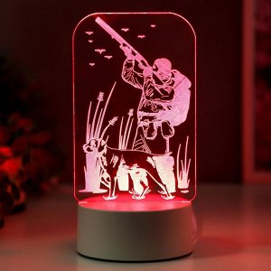 Светильник 3D RISALUX «Охотник», LED-ночник, RGB, от сети, 9.5x10x19.5 см