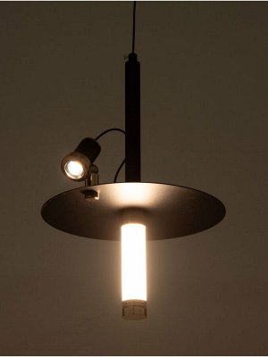 Светильник "Найт" 2х5Вт LED 4000К черный/золото 24х24х38(+150)см