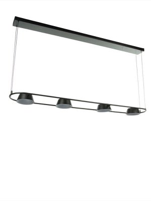 Люстра "Лонди" LED 30Вт 4000К черный 138х20х5,5-205 см