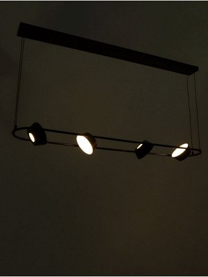 Люстра "Лонди" LED 30Вт 4000К черный 138х20х5,5-205 см
