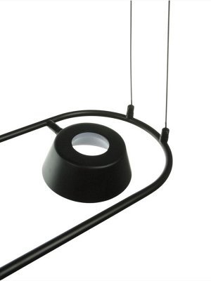 Люстра "Лонди" LED 30Вт 4000К черный 138х20х5,5-205 см
