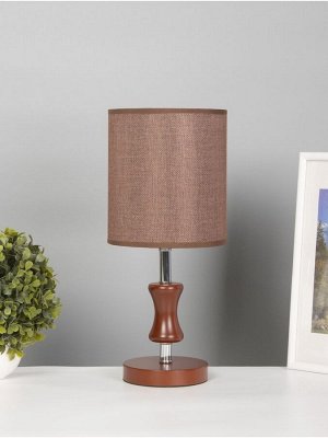 Лампа настольная RISALUX ЭКО «Кло» 1x40 Вт Е27 кофе/хром 16x16x38 см