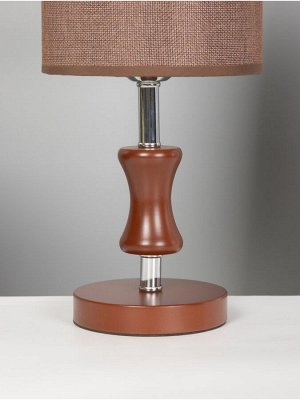 Лампа настольная RISALUX ЭКО «Кло» 1x40 Вт Е27 кофе/хром 16x16x38 см