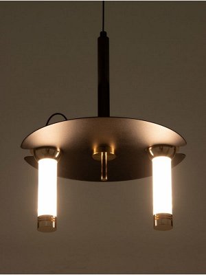 Светильник "Найт" 2х7Вт LED 4000К черный/золото 24х24х38(+150)см