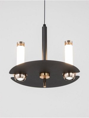 Светильник "Найт" 2х7Вт LED 4000К черный/золото 24х24х38(+150)см