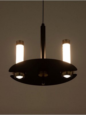 Светильник "Найт" 2х7Вт LED 4000К черный/золото 24х24х38(+150)см