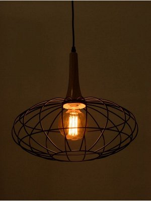 Светильник "Чикаго" 1х40Вт Е27 черный/коричневый 39х39х35(135)см