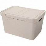 Корзина для хранения &quot;Luxe&quot; с крышкой 4,6л, 27х19х12см, цв.бежевый