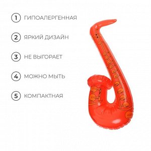 Игрушка надувная «Саксофон», 55 см, МИКС