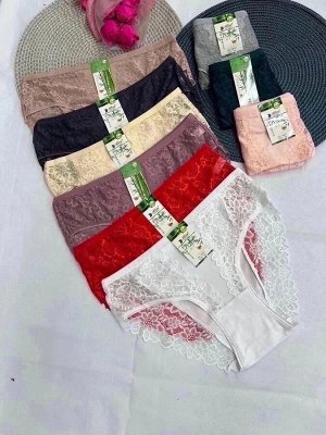 Трусы женские 5 шт (разного цвета), код 3697709